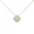 K18YG パヴェ ダイヤモンド ネックレス 0.12CT