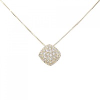 K18YG パヴェ ダイヤモンド ネックレス 0.12CT