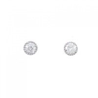 【リメイク】PT ダイヤモンド ピアス 0.207CT 0.222CT F SI2 VG