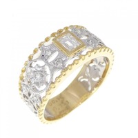 K18YG/K18WG ダイヤモンド リング 0.351CT