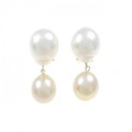 K18YG 白蝶パール イヤリング