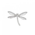 18KWG トンボ ダイヤモンド ブローチ 0.45CT