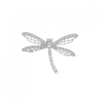 18KWG トンボ ダイヤモンド ブローチ 0.45CT
