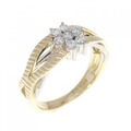 K18YG/PT ダイヤモンド リング 0.20CT