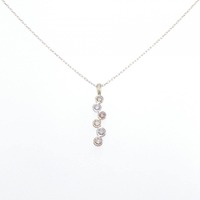 K18YG/PT/K18PG ダイヤモンド ネックレス 0.40CT