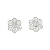 PT フラワー ダイヤモンド ピアス 2.00CT
