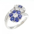 PT フラワー サファイヤ リング 0.95CT