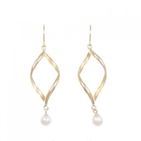 【新品】K18YG 淡水パール ピアス 5mm