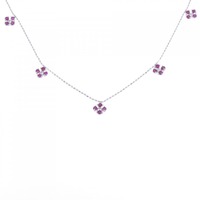 K18WG ルビー ネックレス 0.69CT