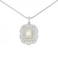 K18/PT/K18WG ダイヤモンド ネックレス 0.710CT I VVS2 エメラルドカット