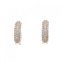 K18PG パヴェ ダイヤモンド イヤリング 0.50CT