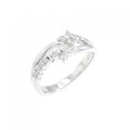 K18WG ダイヤモンド ピンキー リング 0.13CT