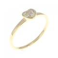K18YG ハート ダイヤモンド リング 0.04CT