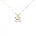 K18YG フラワー ダイヤモンド ネックレス 1.00CT
