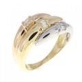 K18YG/PT/K18PG ダイヤモンド リング 0.10CT