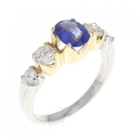 PT/K18YG サファイヤ リング 0.67CT