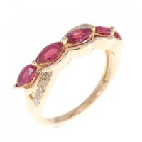 K18PG ルビー リング 0.85CT