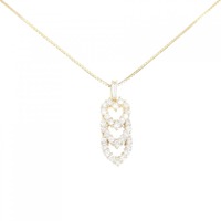 K18YG ハート ダイヤモンド ネックレス 1.39CT