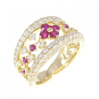 K18YG ルビー リング 0.50CT