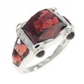 K18WG ガーネット リング 8.26CT