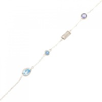 【新品】K10YG カラーストーン ブレスレット