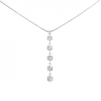 K18WG ダイヤモンド ネックレス 1.00CT