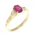 K18YG ルビー リング 0.60CT