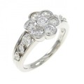 PT フラワー ダイヤモンド リング 1.00CT