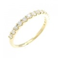 【新品】K18YG ハーフエタニティ ダイヤモンド リング 0.304CT