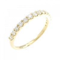 【新品】K18YG ハーフエタニティ ダイヤモンド リング 0.304CT