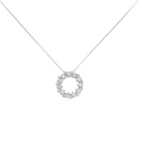 K18WG ダイヤモンド ネックレス 0.20CT