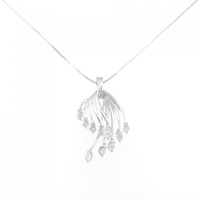 K18WG ダイヤモンド ネックレス 1.00CT