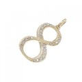 K18YG ナンバー8 ダイヤモンド ペンダント 0.26CT