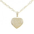 K18YG ハート ダイヤモンド ネックレス 0.76CT