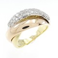K18YG/PT/K18PG パヴェ ダイヤモンド リング 0.50CT