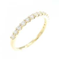 【新品】K18YG ハーフエタニティ ダイヤモンド リング 0.302CT
