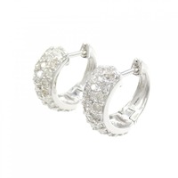 K18WG ダイヤモンド ピアス 1.00CT