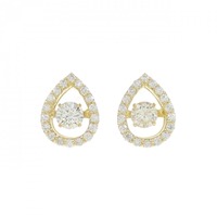 【新品】K18YG ダイヤモンド ピアス 0.246CT 0.237CT H SI2 Good