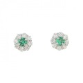 【新品】PT エメラルド ピアス 0.10CT