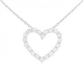 【新品】PT ハート ダイヤモンド ネックレス 1.003CT