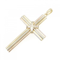 カルティエ スリーゴールド クロス ペンダント