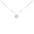 K18PG フラワー ダイヤモンド ネックレス 0.20CT