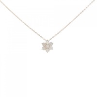 K18PG フラワー ダイヤモンド ネックレス 0.20CT