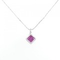 K18WG ルビー ネックレス 0.55CT