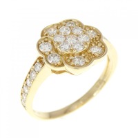 K18YG フラワー ダイヤモンド リング 0.64CT