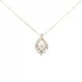 K18YG フラワー ダイヤモンド ネックレス 0.80CT
