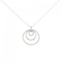 K18YG/K18WG ダイヤモンド ネックレス 0.38CT