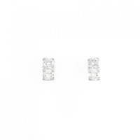 K14WG ダイヤモンド ピアス 0.776CT