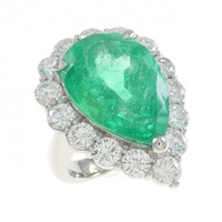 PT エメラルド リング 10.12CT
