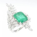 K18WG エメラルド リング 7.33CT
